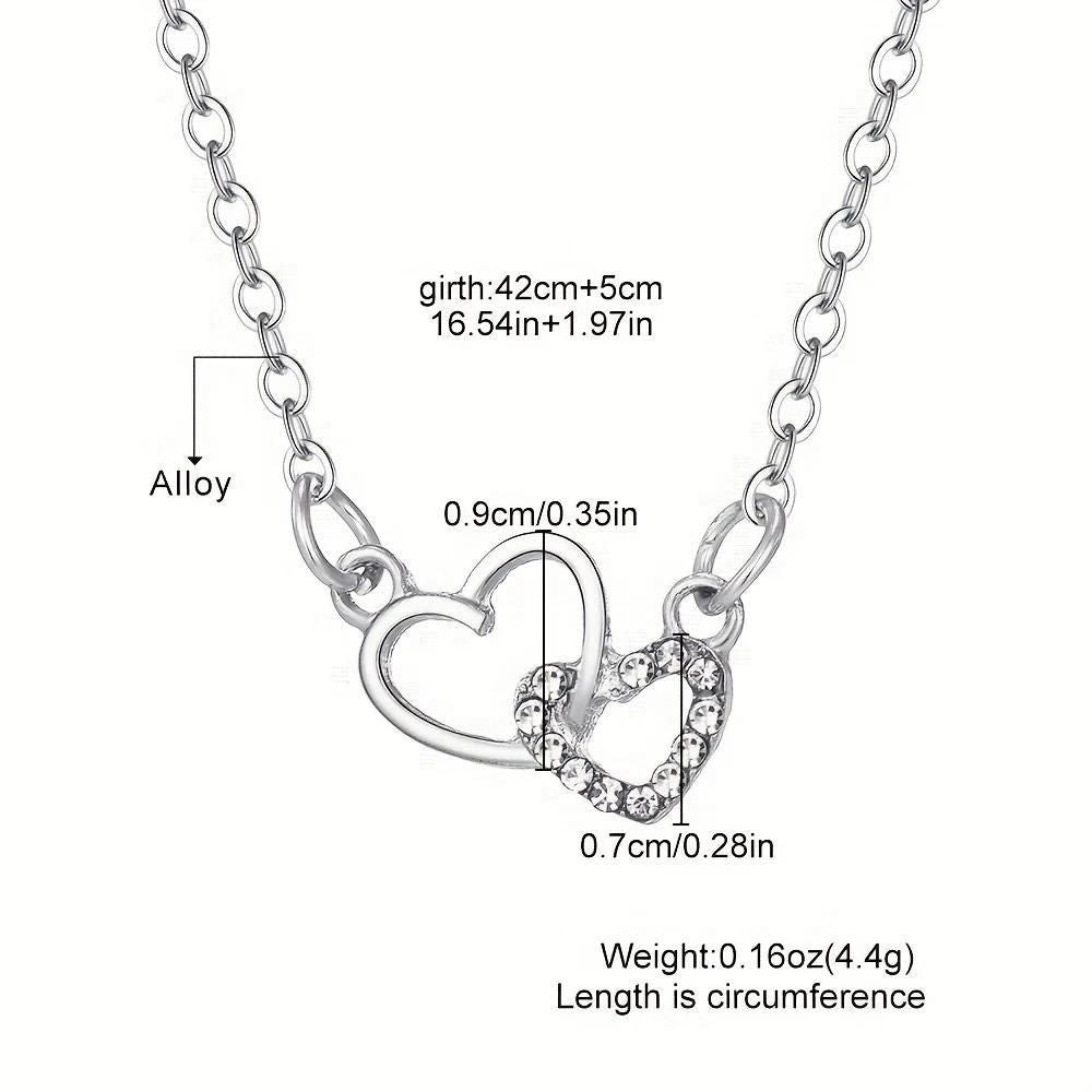 Cozynest™ Dual Heart Silver Plated Pendant for Women 💖✨