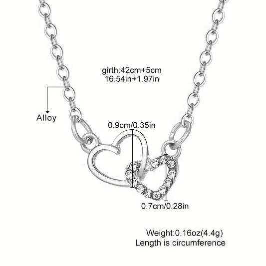 Cozynest™ Dual Heart Silver Plated Pendant for Women 💖✨