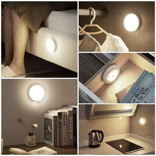 Cozynest GlowGuard™ – Wireless Motion Sensor LED Night Light (USB Rechargeable)