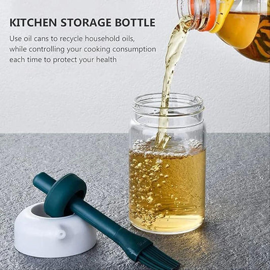 Cozynest 2-in-1 Oil Dispenser with Silicone Brush – Easy, Mess-Free Cooking