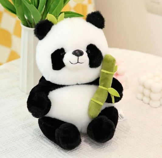 Cozynest™ Adorable Panda Plush with Bamboo – Perfect Gift for All Ages 🎁🐼