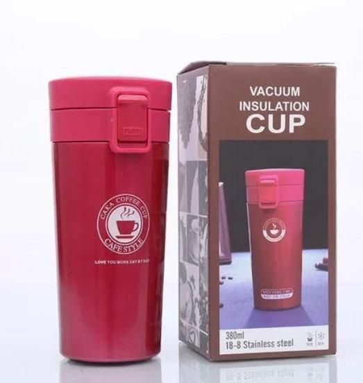 Cozynest™ Maroon Smart Grip Thermo Flask – 380ML | Spill-Proof Sipper 💼