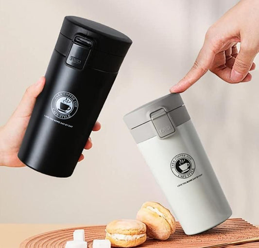 Cozynest™ Maroon Smart Grip Thermo Flask – 380ML | Spill-Proof Sipper 💼