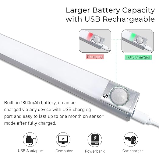 Cozynest AutoGlow™ – Smart Motion Sensor LED Strip (Rechargeable)