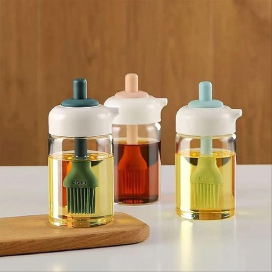 Cozynest 2-in-1 Oil Dispenser with Silicone Brush – Easy, Mess-Free Cooking