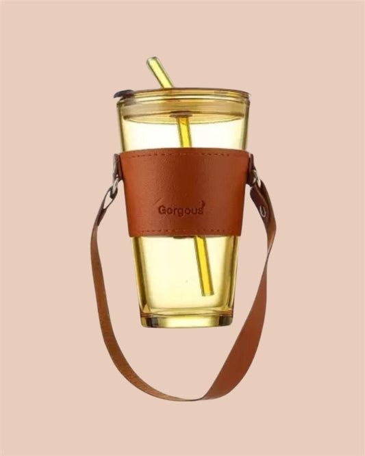 Cozynest™ Glass Tumbler with Straw & Lid – Sip in Style 💧✨